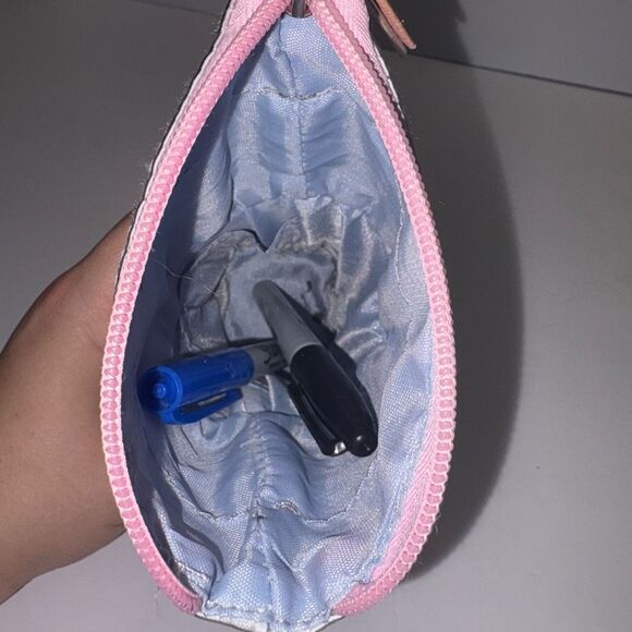 Star Confetti Telescopic Zippered Pencil Pouch Pink Silver - Picture 11 of 12